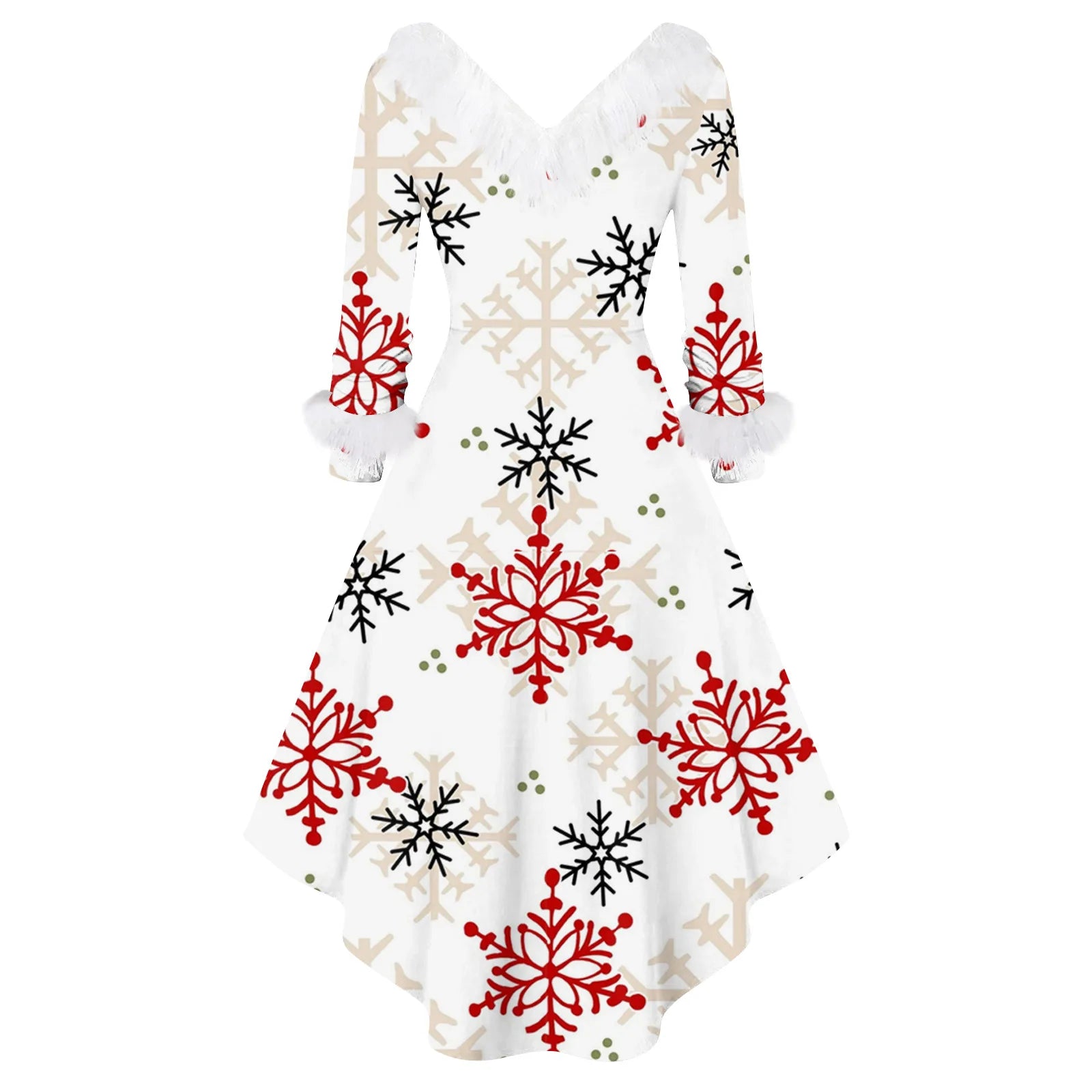 Ladies Christmas Printed Dress