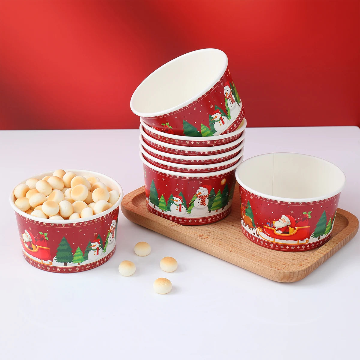 Christmas Santa Claus Disposable paper Bowls