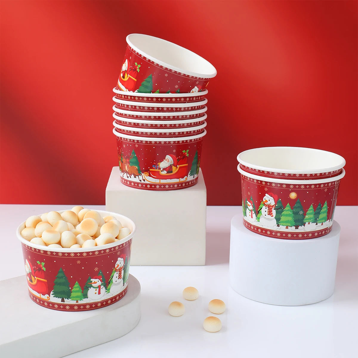 Christmas Santa Claus Disposable paper Bowls
