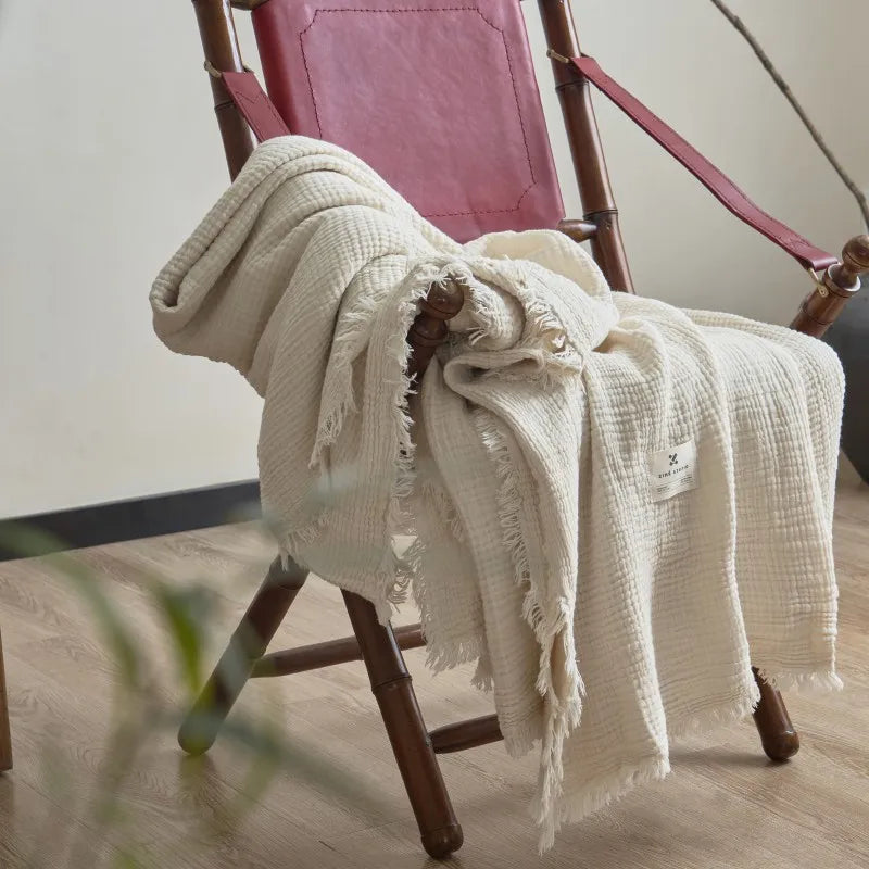 Soft, Anti-Pilling, Yarn-Dyed Knit Blanket for Sofa, Bed & More