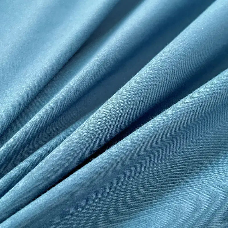 2-side Solid Color Brush Fabric Bed Set- 4 Pieces