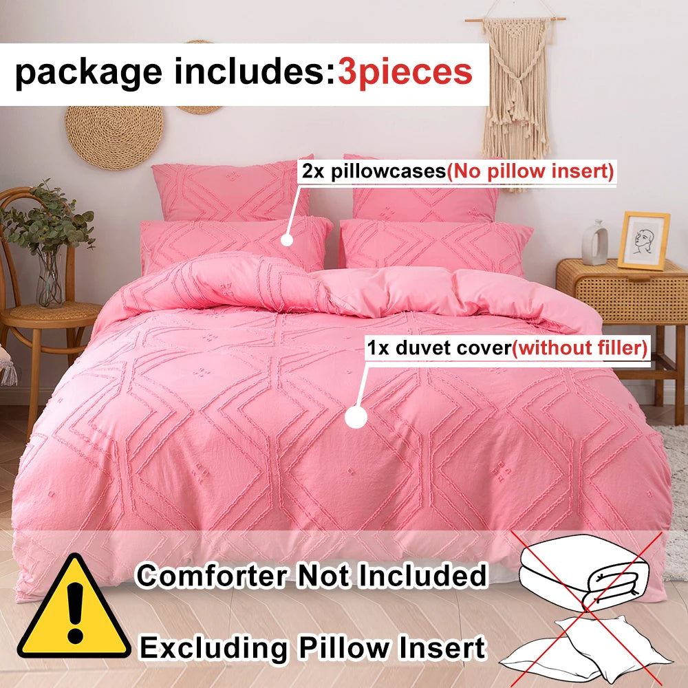 Tufted Duvet Cover – 3-Piece Bedding Set