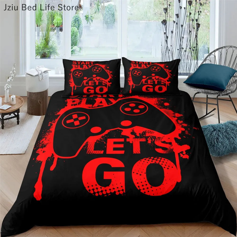 Gamer Bedding Set Soft Modern Gamepad Bedspreads Duvet Cover And Pillowcase