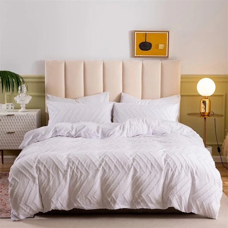 High-quality Ripple Cut Flowers Queen Duvet Cover Set