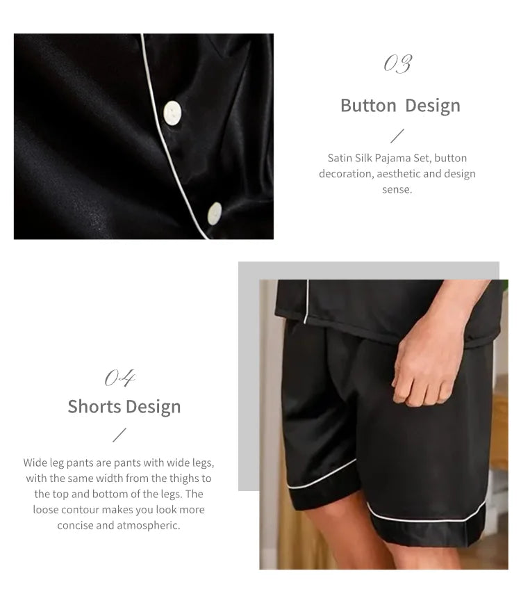 Men Satin Pajama Set