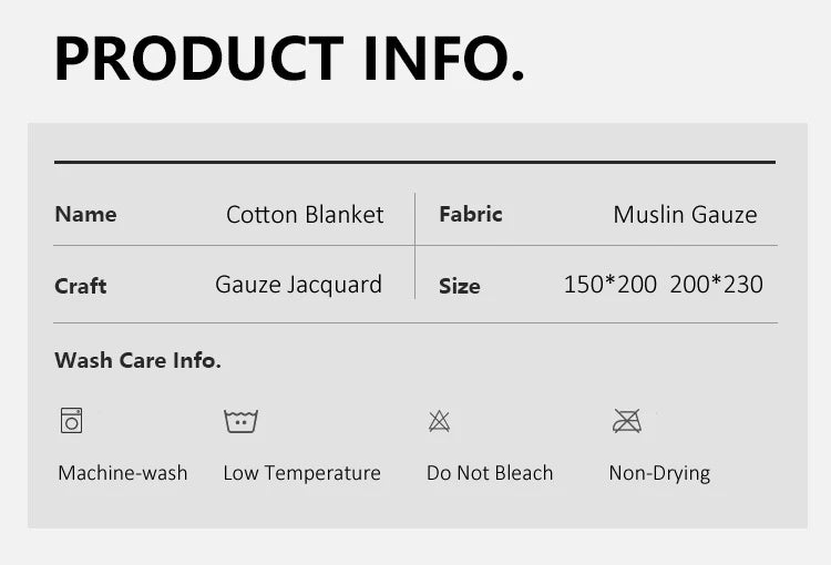 Lightweight Cotton Gauze Tassel Throw (Reversible, 4-Layer)