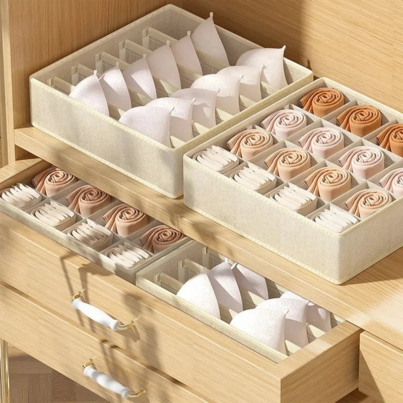 Foldable Underwear Organizer Box – Drawer Divider for Bras, Panties, Socks & Closet Storage
