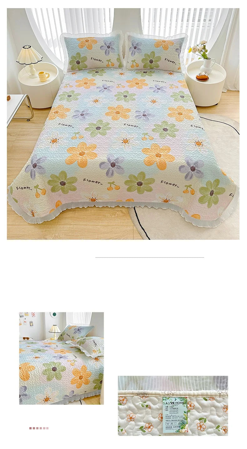 Thick Floral Bedspread (No Pillowcases)