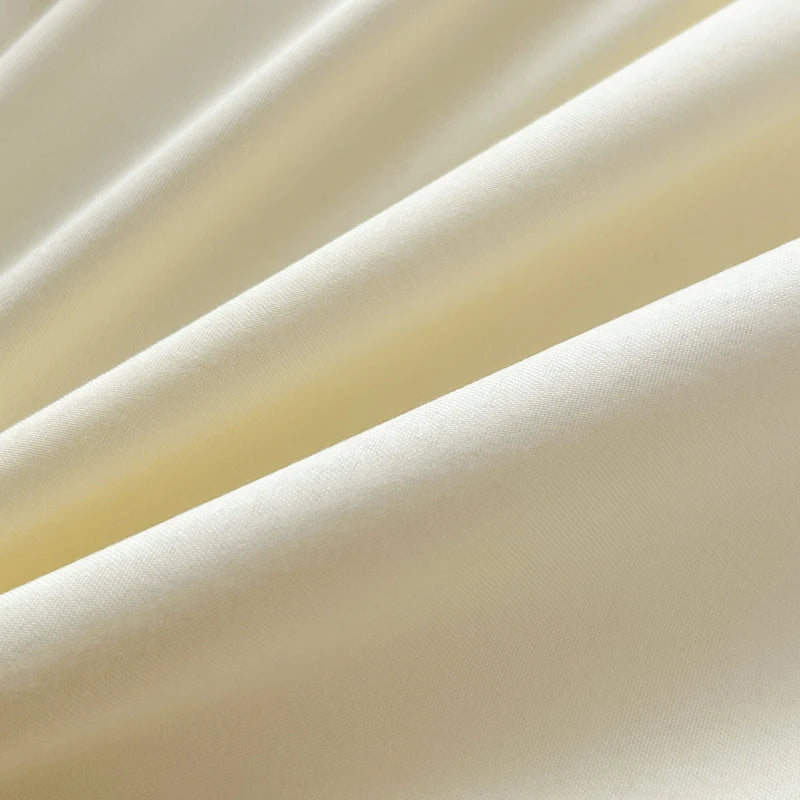 2-side Solid Color Brush Fabric Bed Set- 4 Pieces