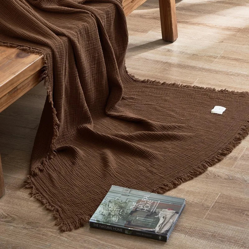 Soft, Anti-Pilling, Yarn-Dyed Knit Blanket for Sofa, Bed & More