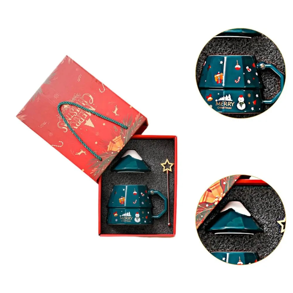 Christmas Tree Mug Ceramic Xmas Cup