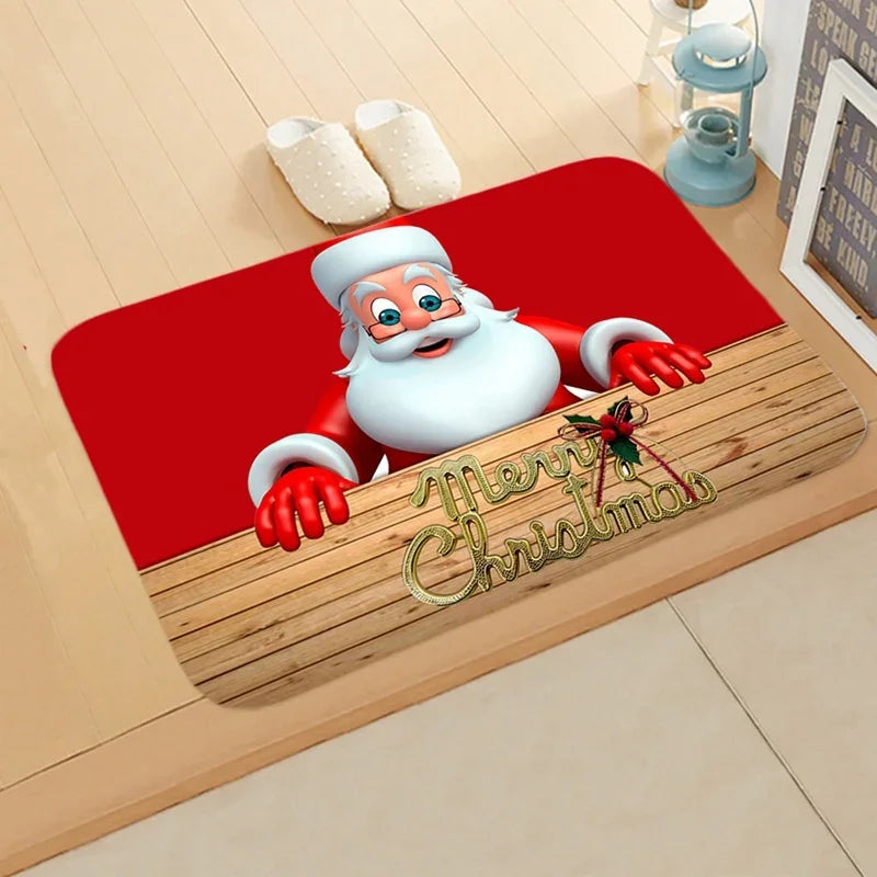 Christmas Door Mat-Santa Claus Outdoor Carpet