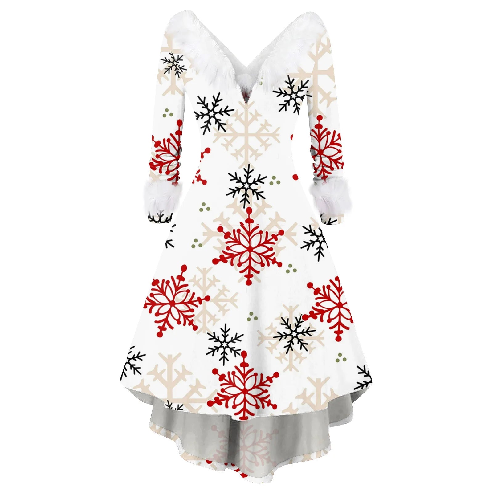 Ladies Christmas Printed Dress