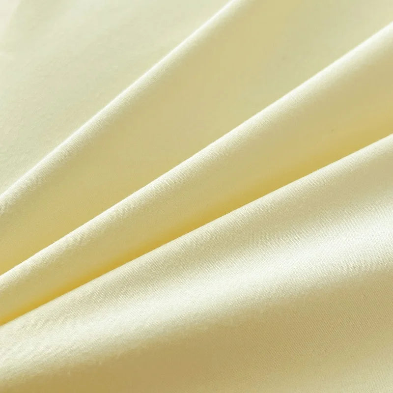 2-side Solid Color Brush Fabric Bed Set- 4 Pieces