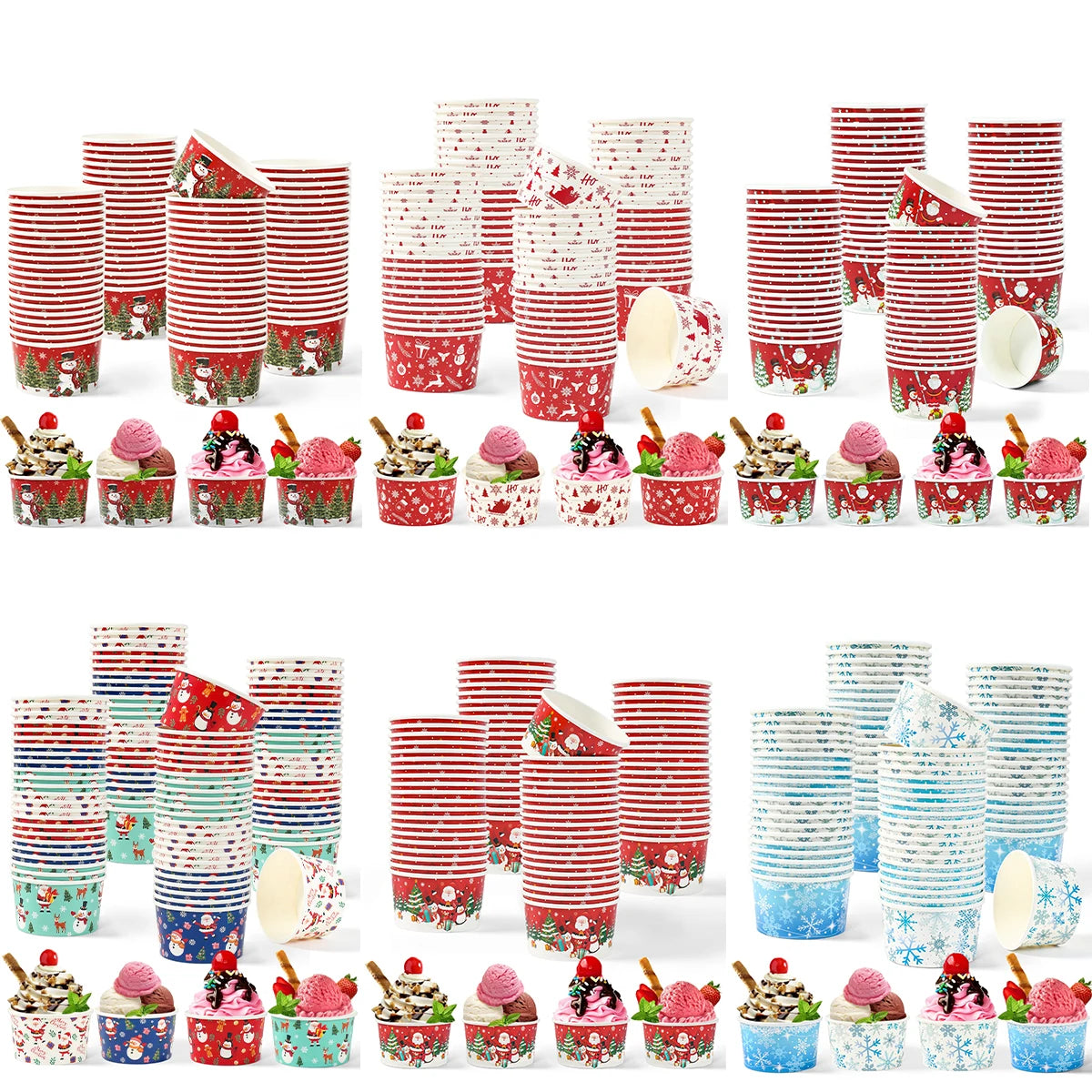 Christmas Santa Claus Disposable paper Bowls