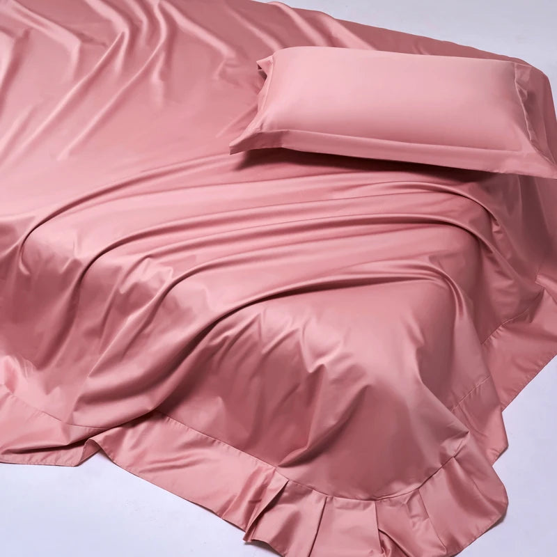 High End Egyptian Cotton Bed Sheet Set 1000TC Fitted Sheet Flat Top Sheets Pillowcase Luxury Bedding Set Double King Queen Size