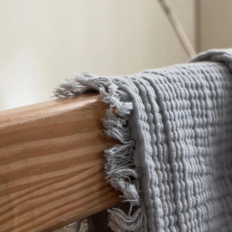 Soft, Anti-Pilling, Yarn-Dyed Knit Blanket for Sofa, Bed & More