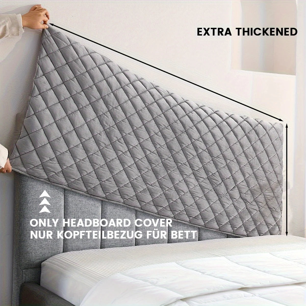 Solid Color Bed Back Slipcover