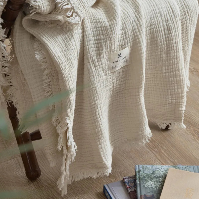 Soft, Anti-Pilling, Yarn-Dyed Knit Blanket for Sofa, Bed & More