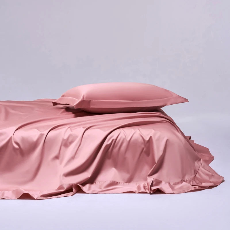 High End Egyptian Cotton Bed Sheet Set 1000TC Fitted Sheet Flat Top Sheets Pillowcase Luxury Bedding Set Double King Queen Size