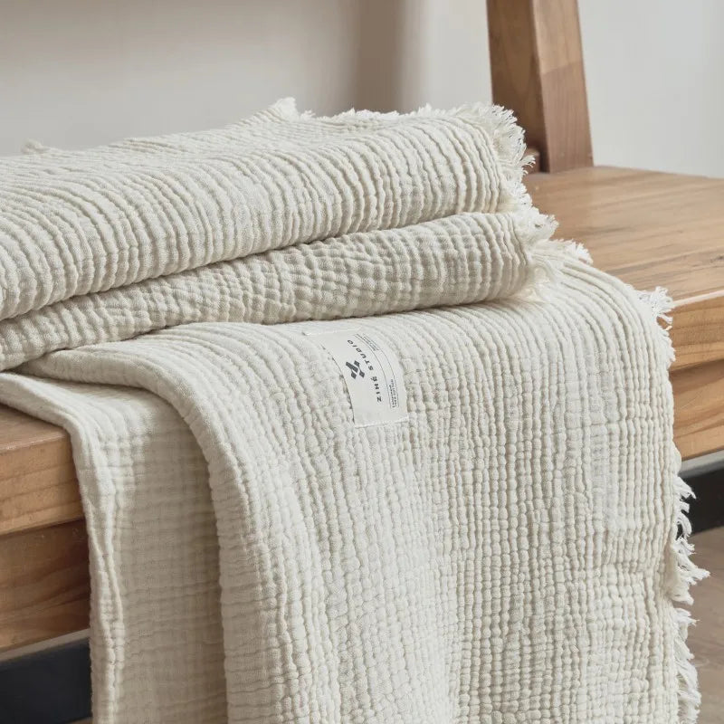 Soft, Anti-Pilling, Yarn-Dyed Knit Blanket for Sofa, Bed & More