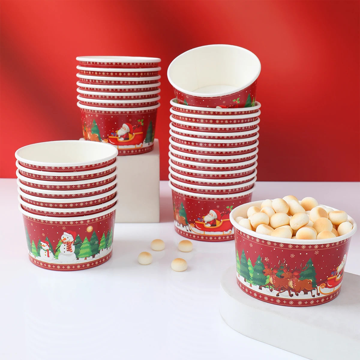 Christmas Santa Claus Disposable paper Bowls