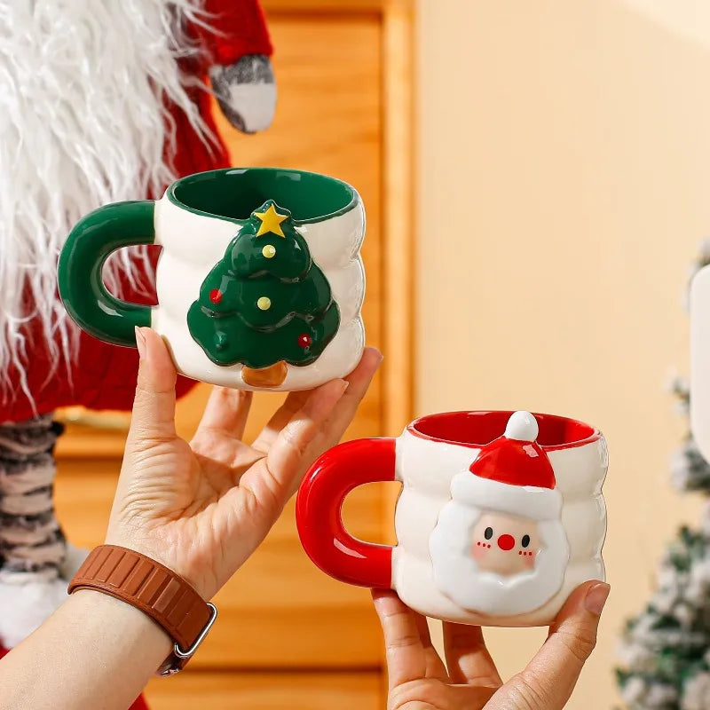 1pc Creative Ceramic Christmas Mugs