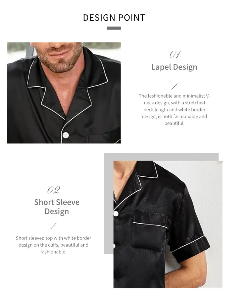 Men Satin Pajama Set