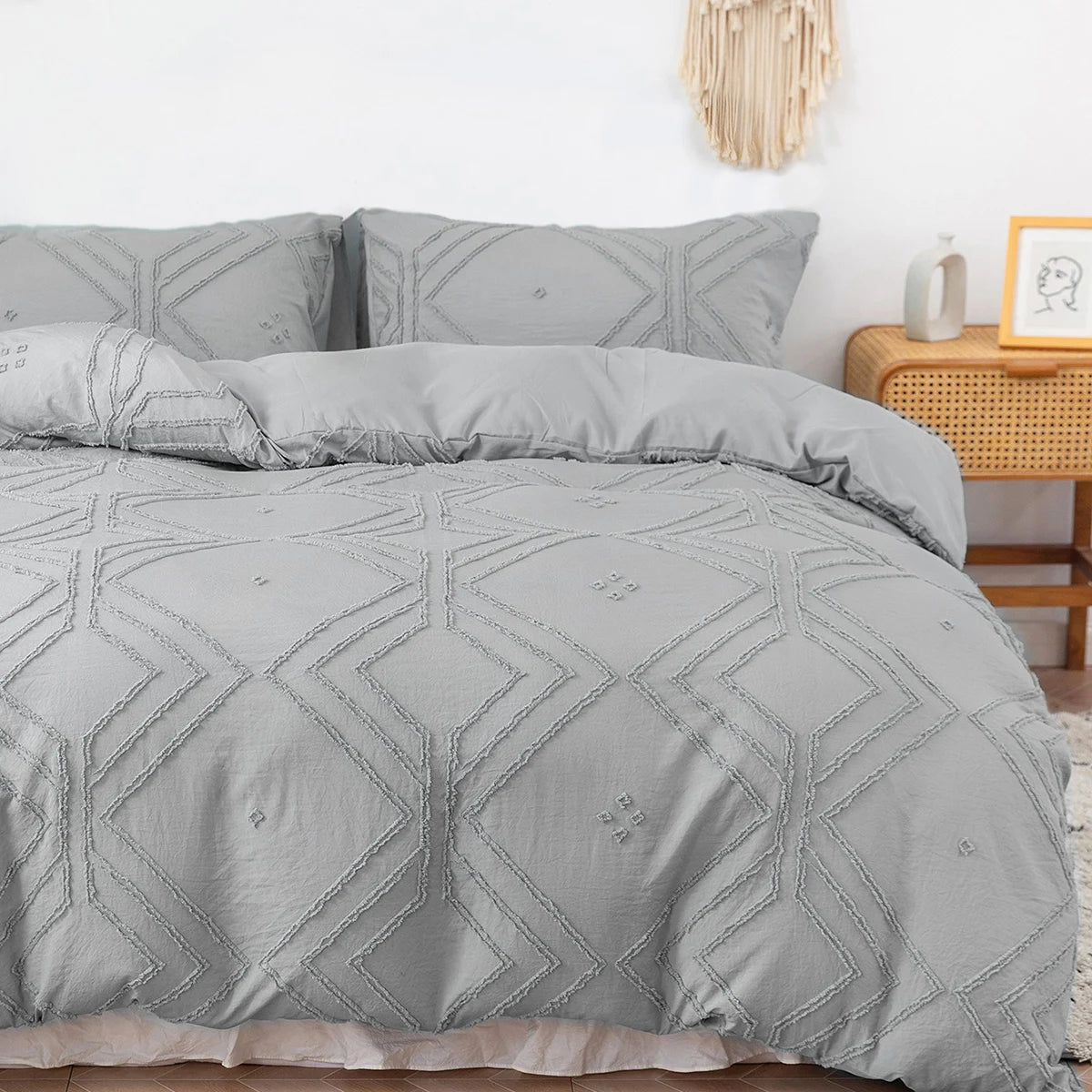 Tufted Duvet Cover – 3-Piece Bedding Set