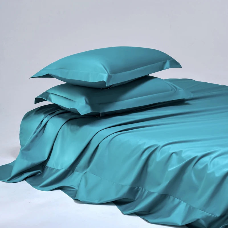High End Egyptian Cotton Bed Sheet Set 1000TC Fitted Sheet Flat Top Sheets Pillowcase Luxury Bedding Set Double King Queen Size