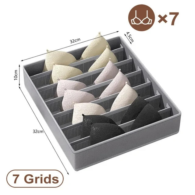 Foldable Underwear Organizer Box – Drawer Divider for Bras, Panties, Socks & Closet Storage
