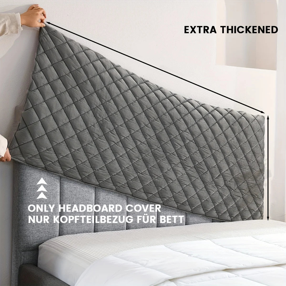 Solid Color Bed Back Slipcover