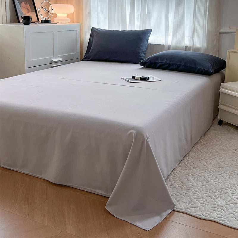 2-side Solid Color Brush Fabric Bed Set- 4 Pieces