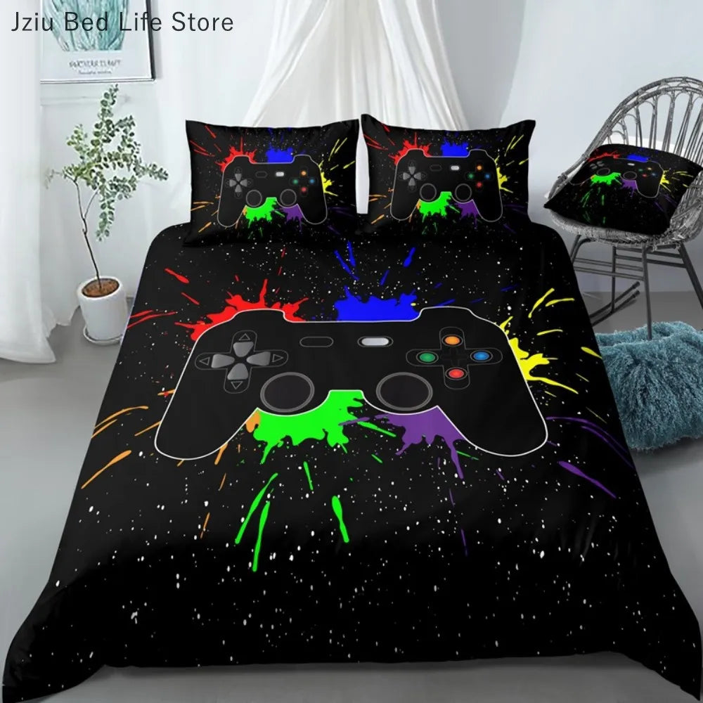 Gamer Bedding Set Soft Modern Gamepad Bedspreads Duvet Cover And Pillowcase