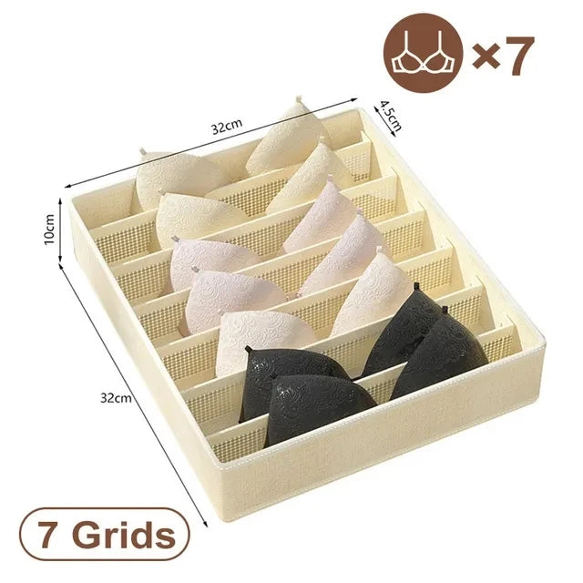 Foldable Underwear Organizer Box – Drawer Divider for Bras, Panties, Socks & Closet Storage