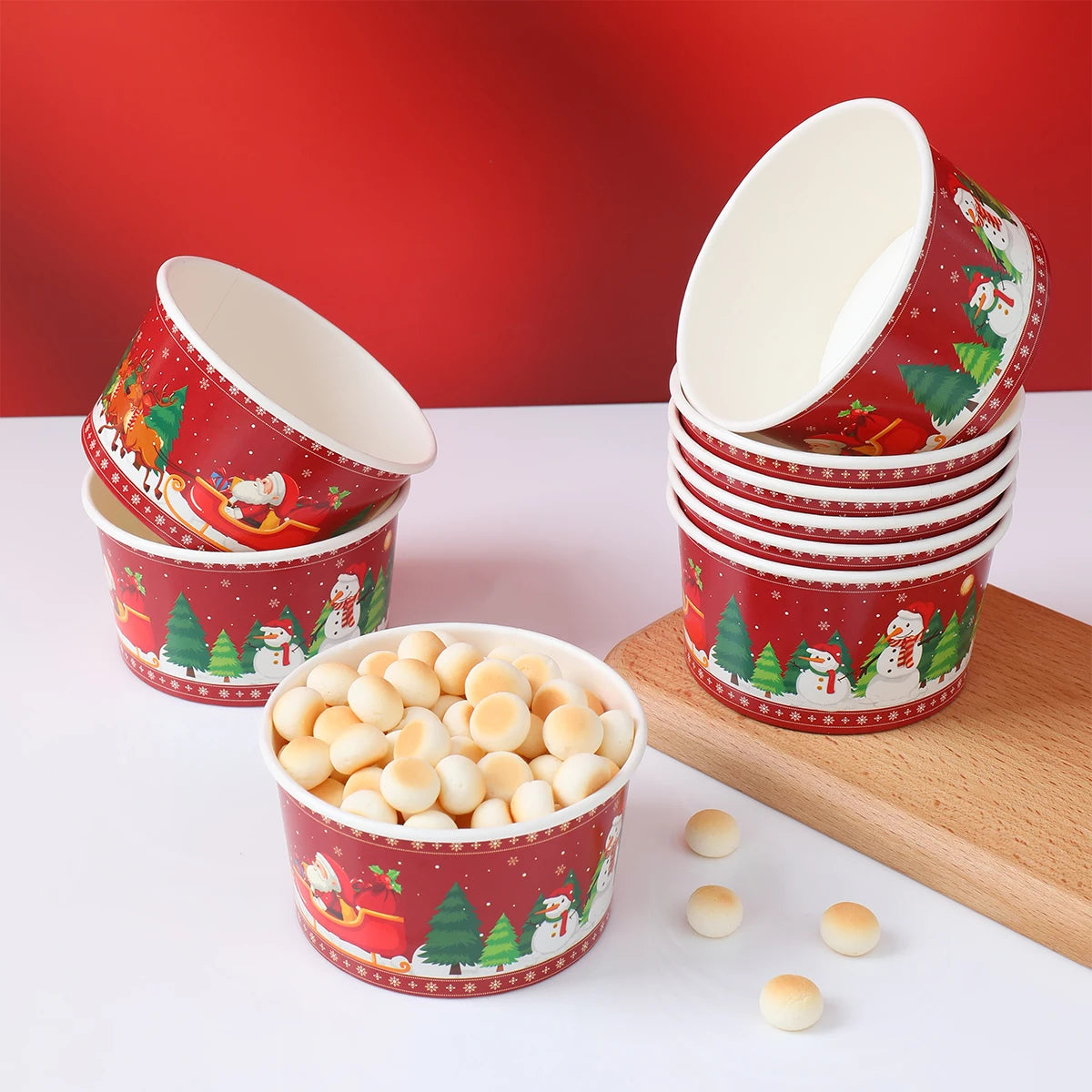 Christmas Santa Claus Disposable paper Bowls