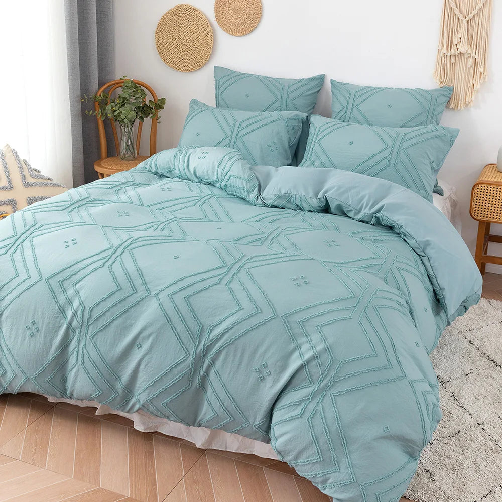 Tufted Duvet Cover – 3-Piece Bedding Set