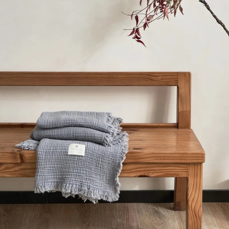 Soft, Anti-Pilling, Yarn-Dyed Knit Blanket for Sofa, Bed & More
