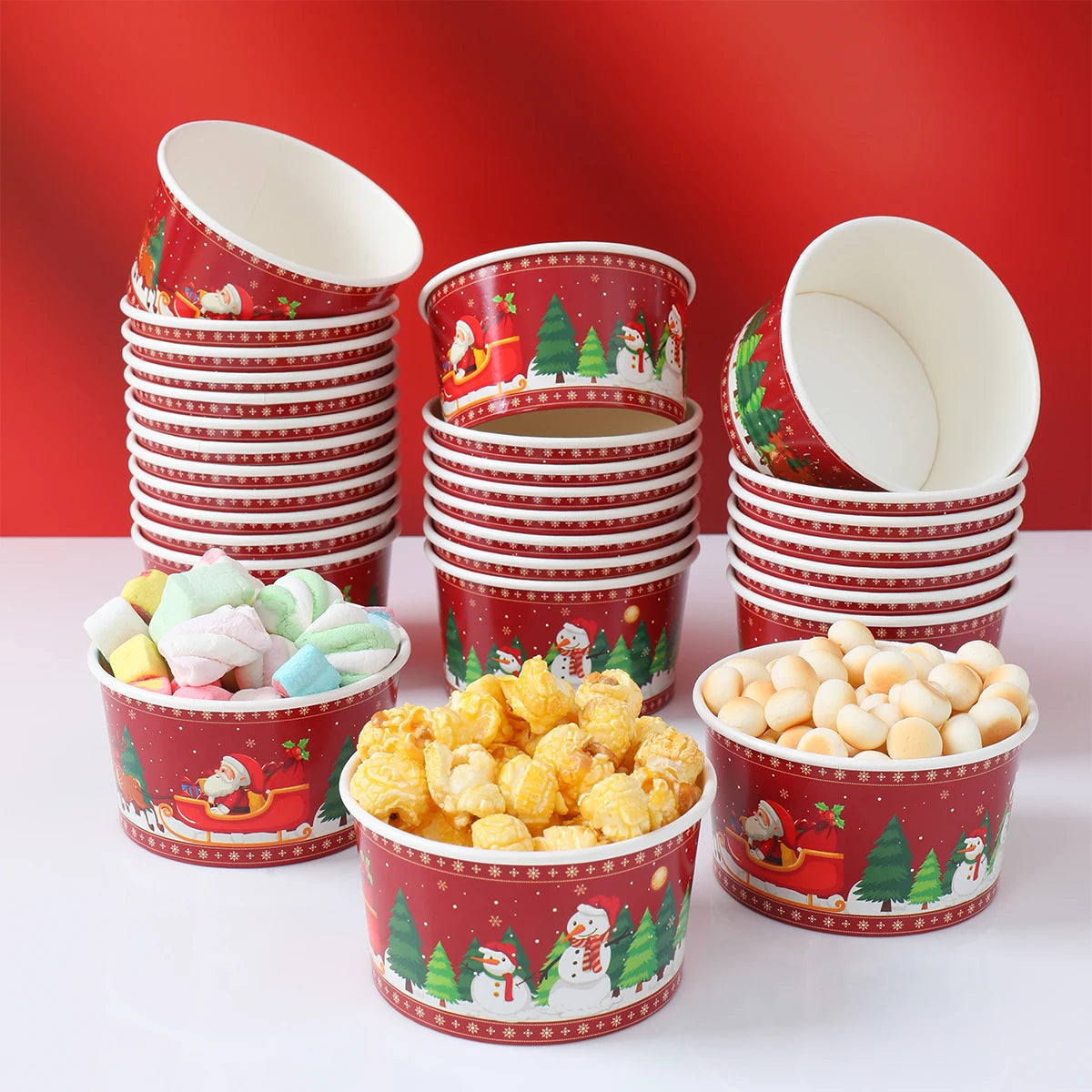 Christmas Santa Claus Disposable paper Bowls