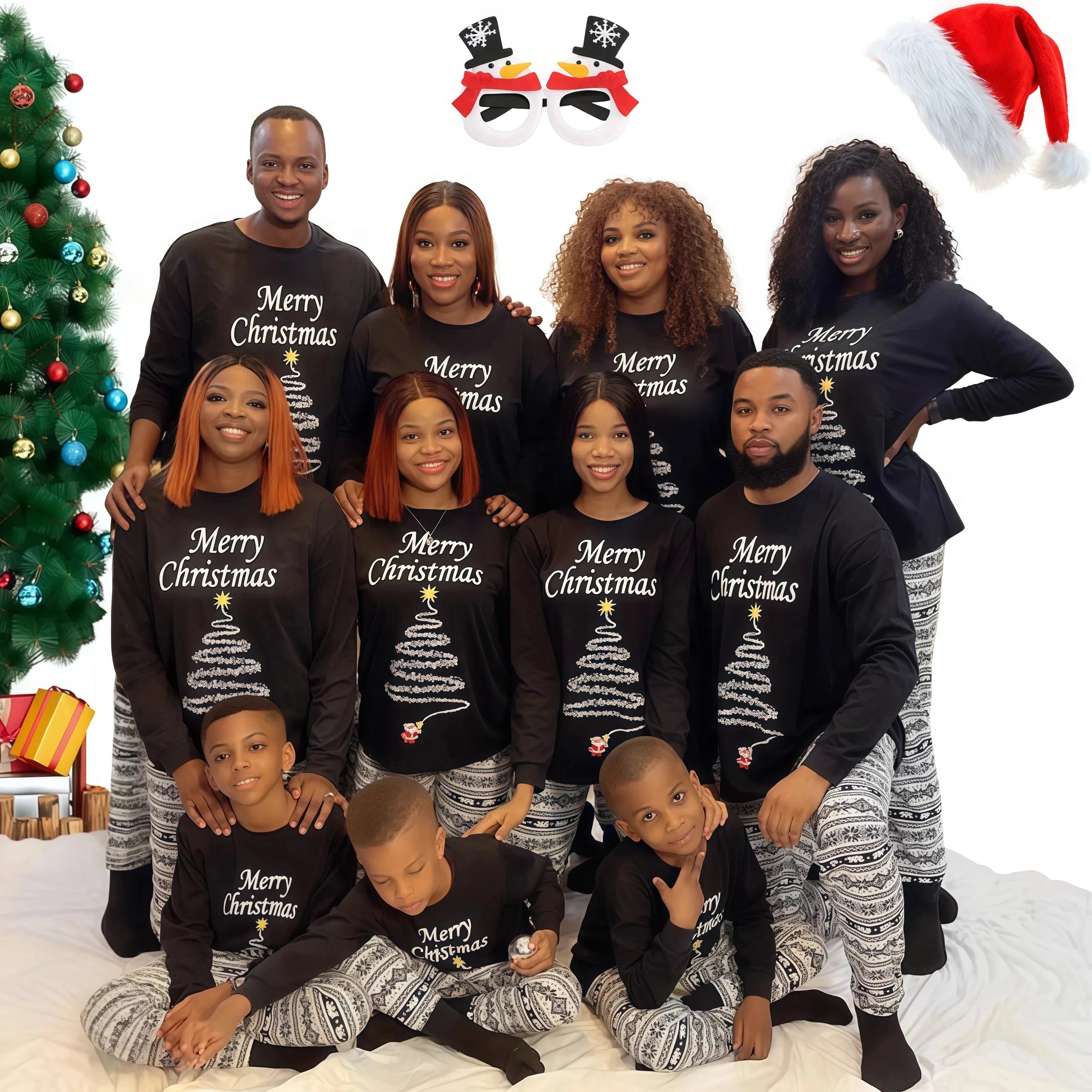 Christmas Pajama -Vintage Print family pajama sets