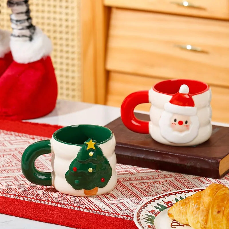 1pc Creative Ceramic Christmas Mugs