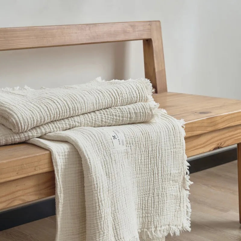 Soft, Anti-Pilling, Yarn-Dyed Knit Blanket for Sofa, Bed & More