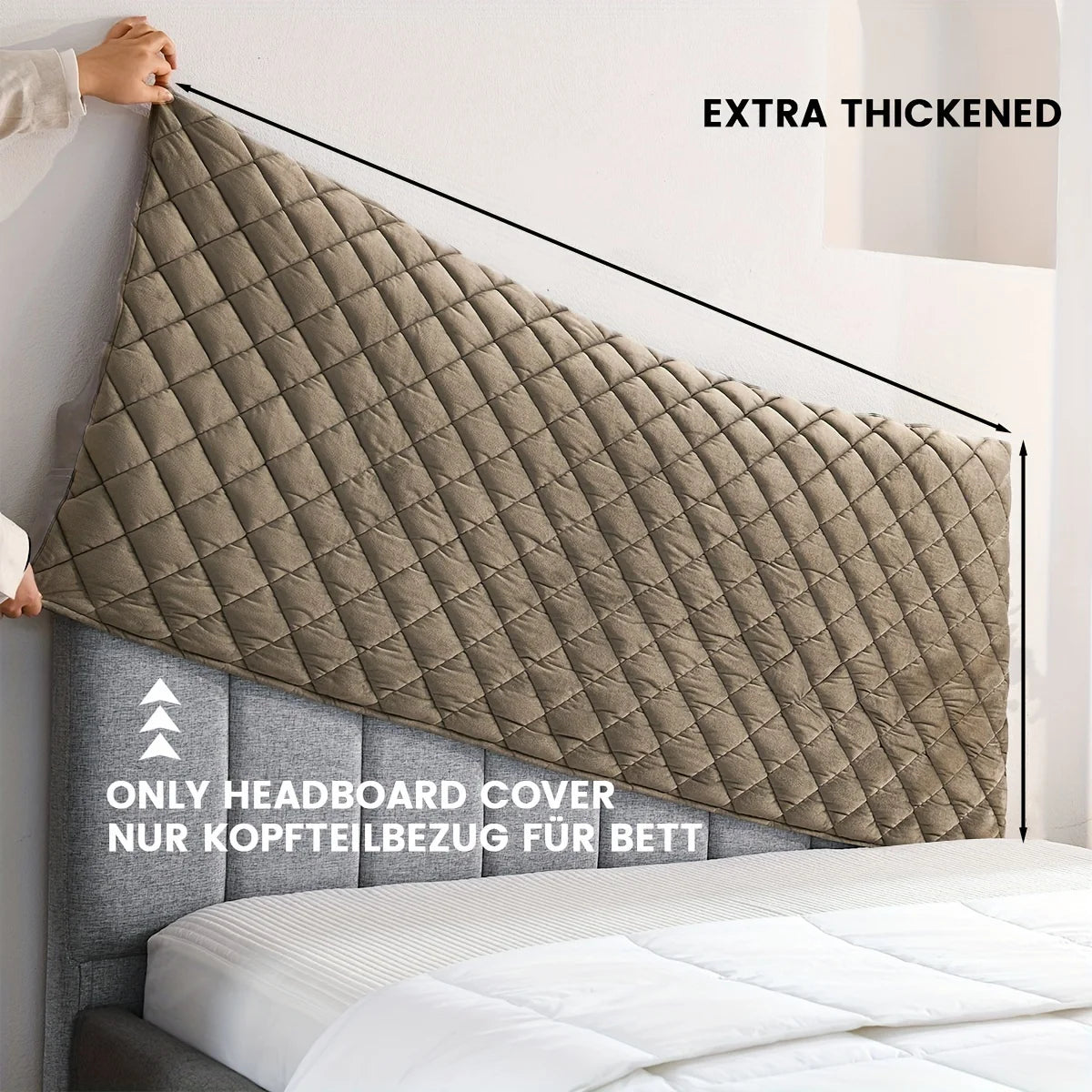 Solid Color Bed Back Slipcover