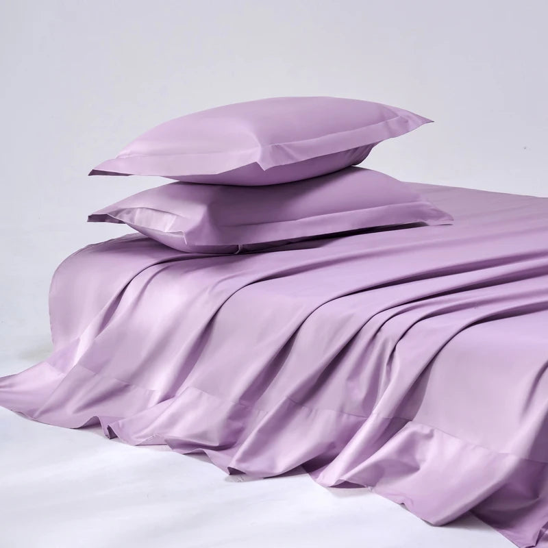 High End Egyptian Cotton Bed Sheet Set 1000TC Fitted Sheet Flat Top Sheets Pillowcase Luxury Bedding Set Double King Queen Size