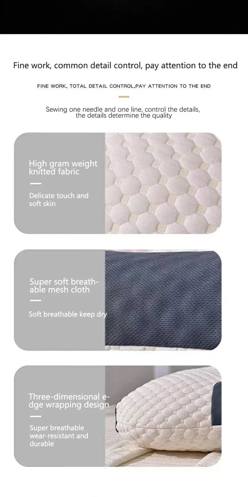 Supportive Pillow – Soft Orthopedic Design with Soybean Fiber Filling