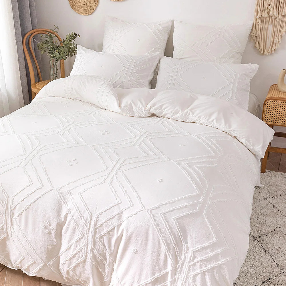 Tufted Duvet Cover – 3-Piece Bedding Set
