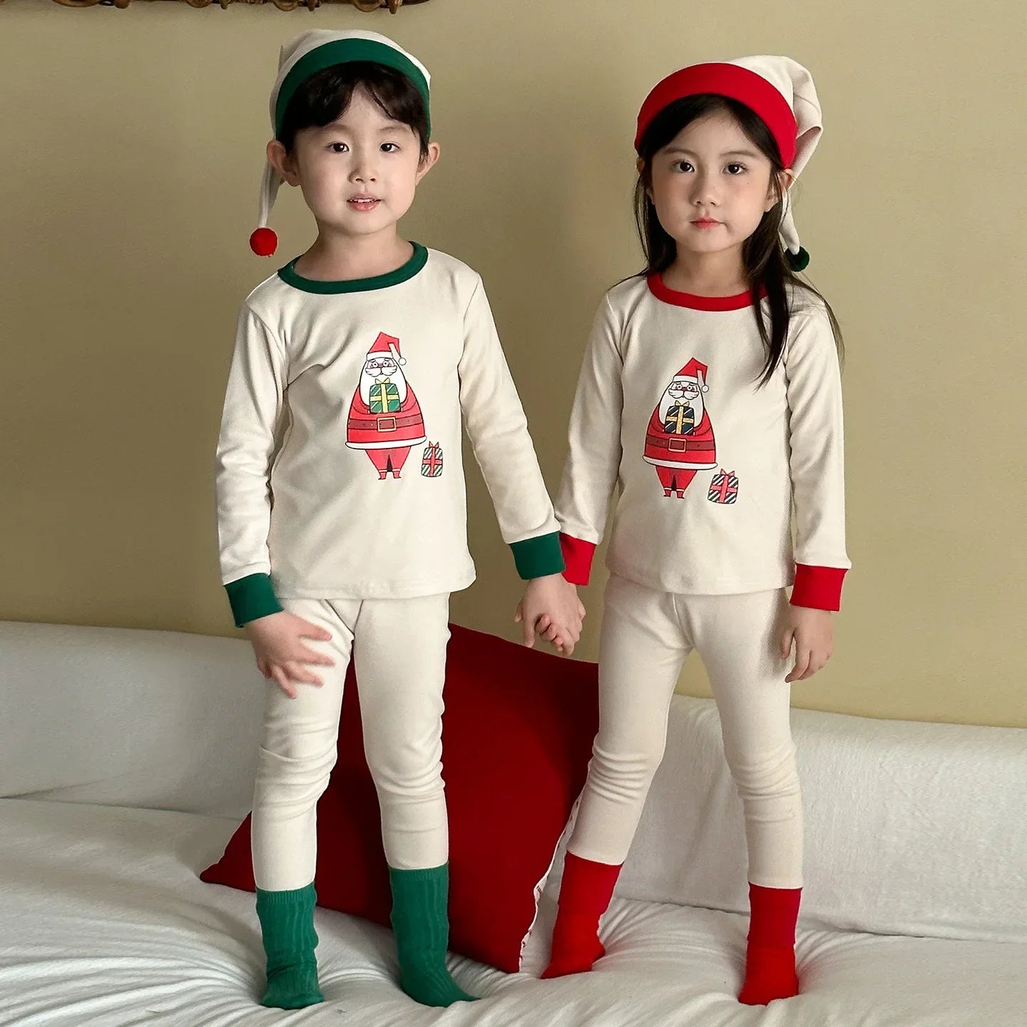 Christmas Kids Pajamas Set Boys Girls