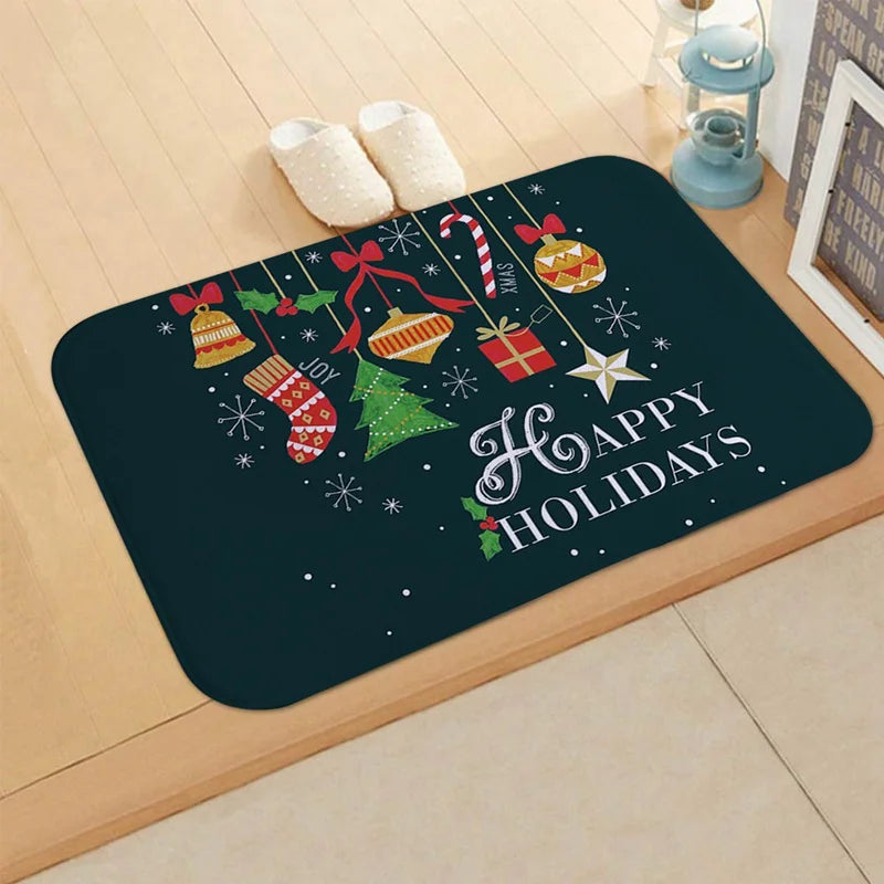 Christmas Door Mat-Santa Claus Outdoor Carpet