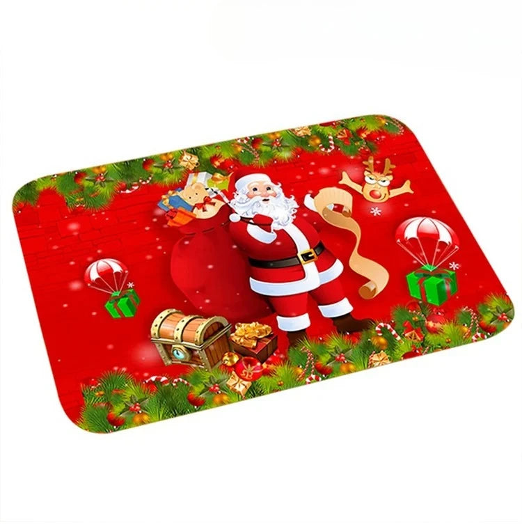 Christmas Door Mat-Santa Claus Outdoor Carpet
