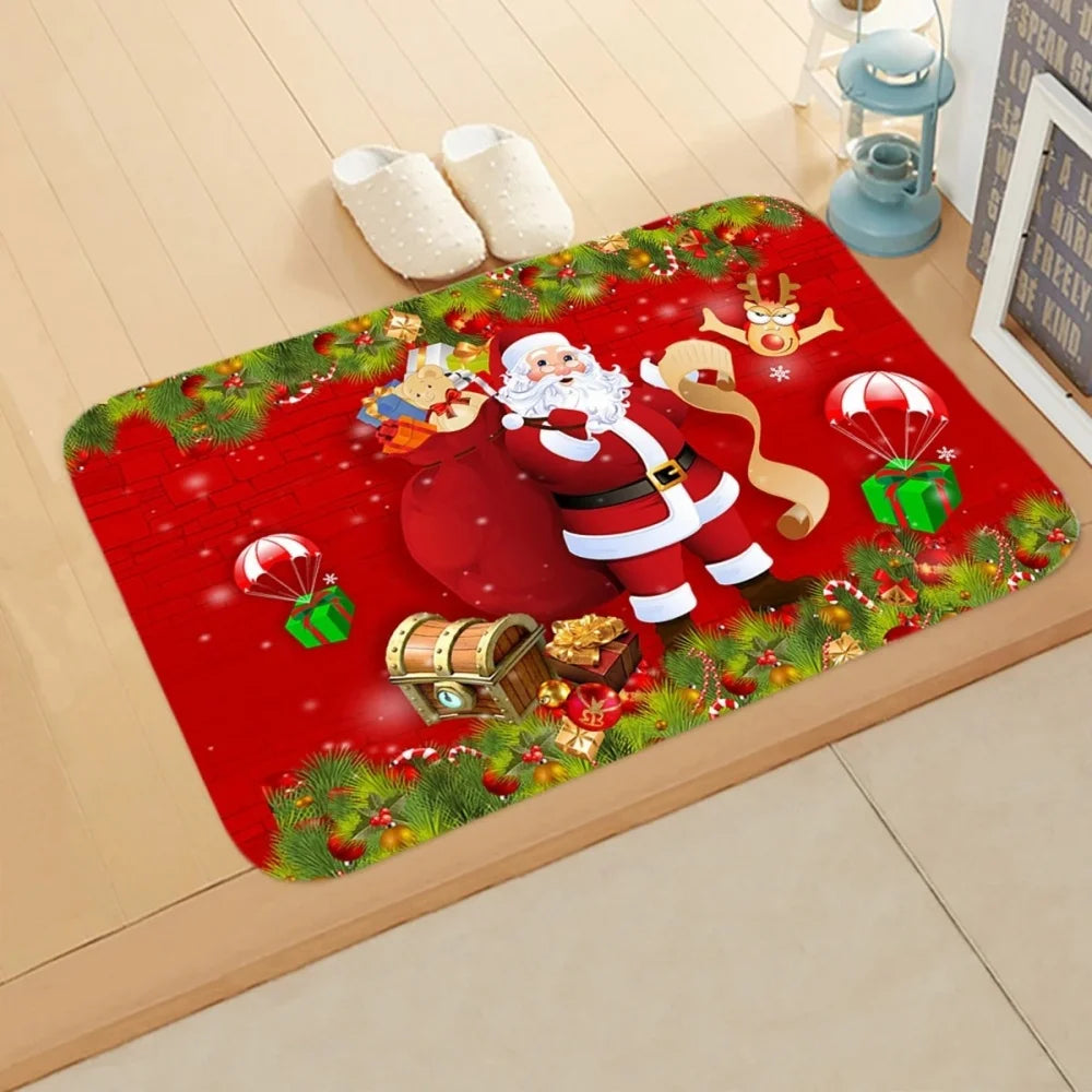 Christmas Door Mat-Santa Claus Outdoor Carpet